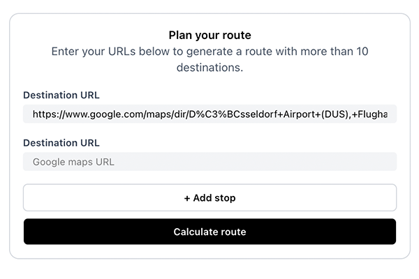 Copying the first url in the input field
