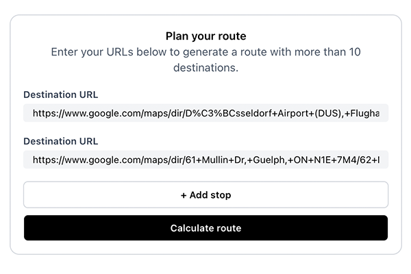 Copying the second url in the input field
